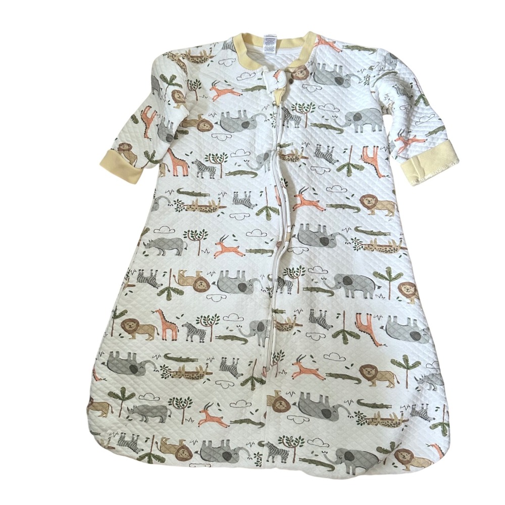 HB Baby Sleep Sack Wearable Blanket 12-18M Safari Animals Print Cotton Blend